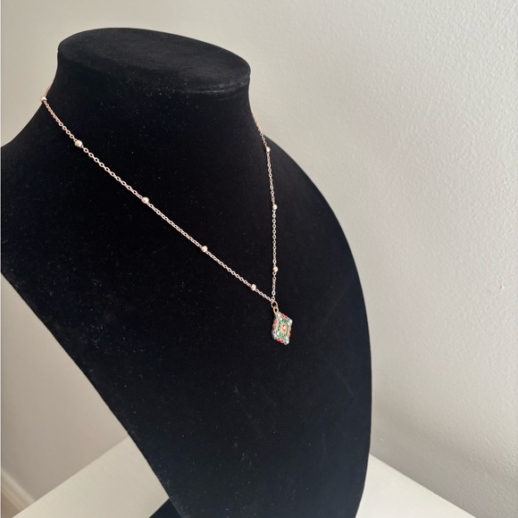 Delicate Multicolor Pendant Necklace - Women's Jewelry - Picture 5 of 6